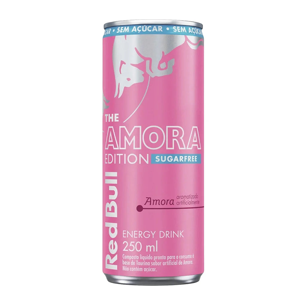 Energético Red Bull Energy Drink Amora Edition Sugarfree 250ml 6 UNIDADES