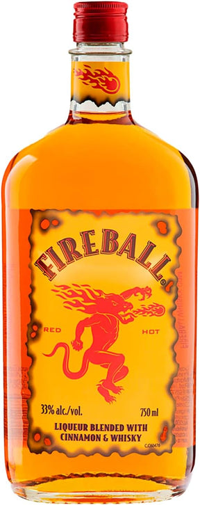 Kit Licor de Whisky Fireball 750ml + 2 Copos Shot